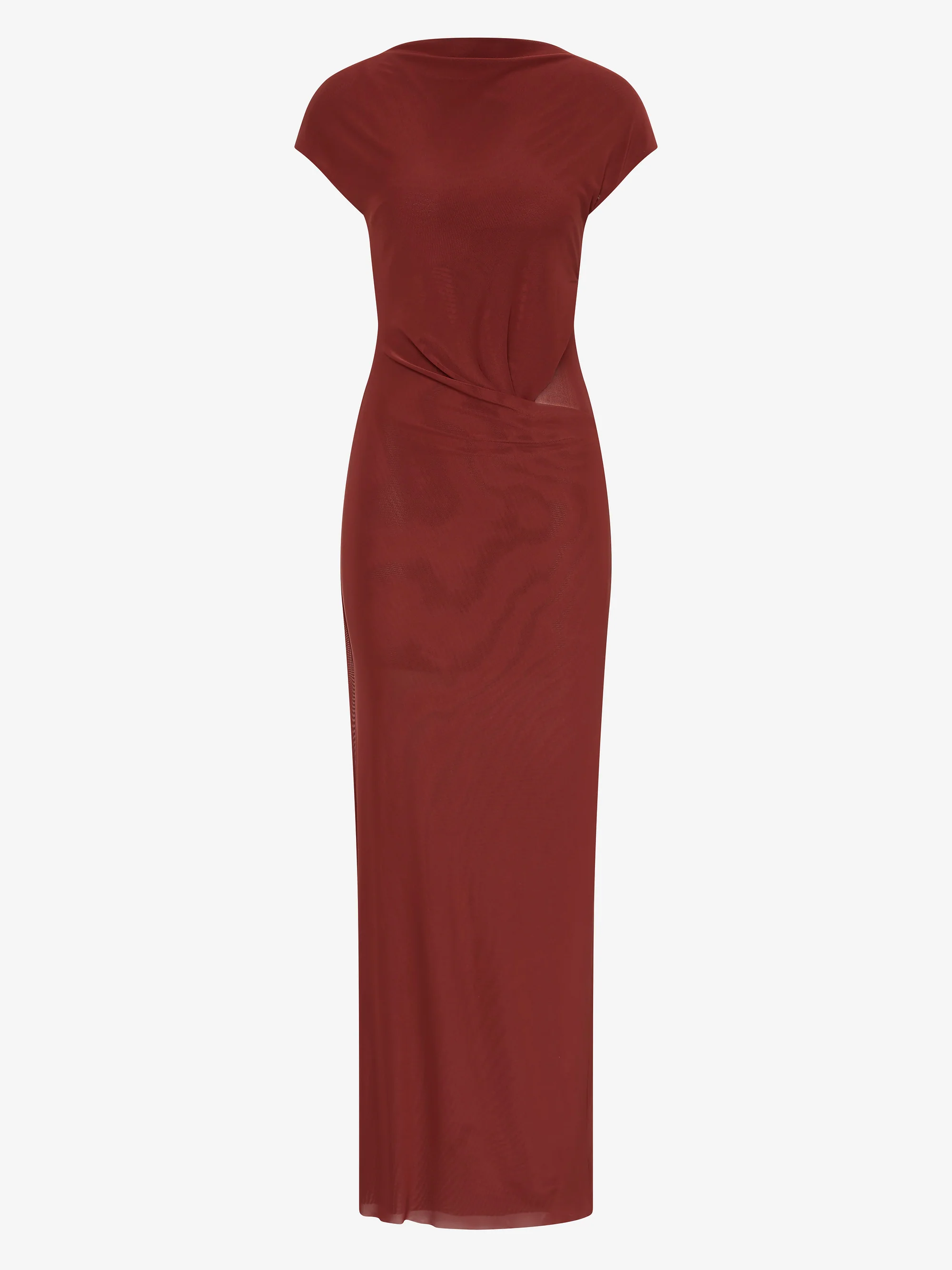 WILLORIN ASYM DRESS - SANGRIA - Image 5