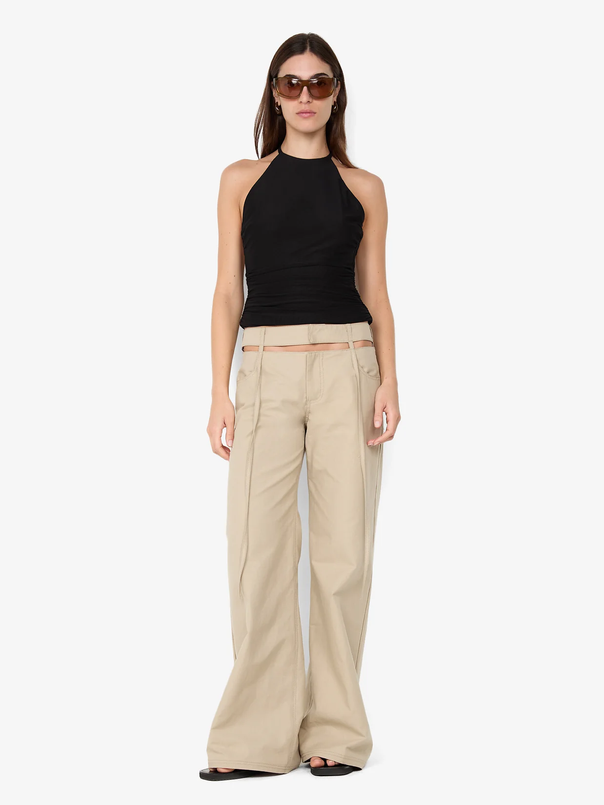 WINNIE FRILL TOP - BLACK - Image 3