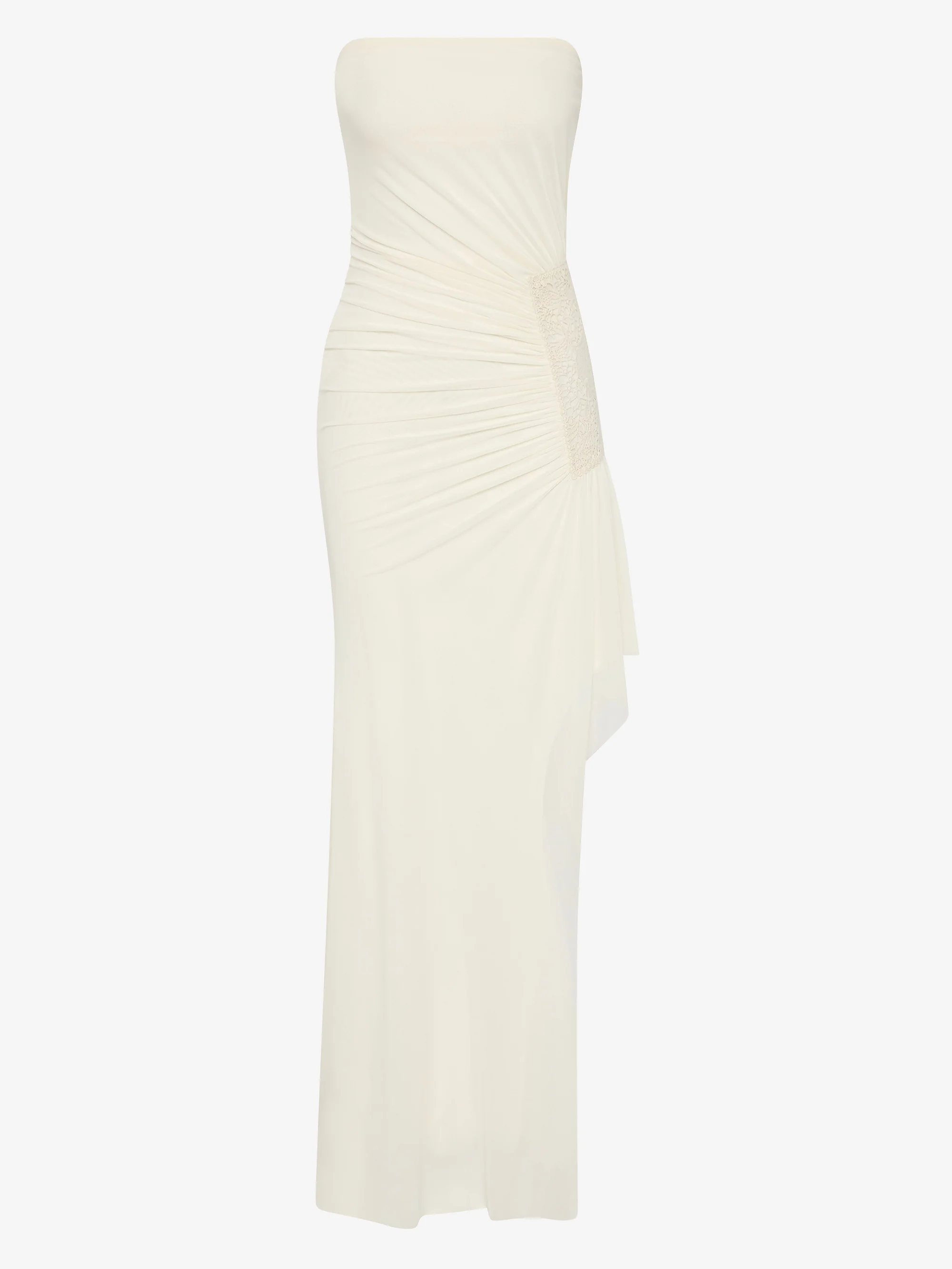 WINSLOW STRAPLESS ASYM DRESS - BUTTERCREAM - Image 5