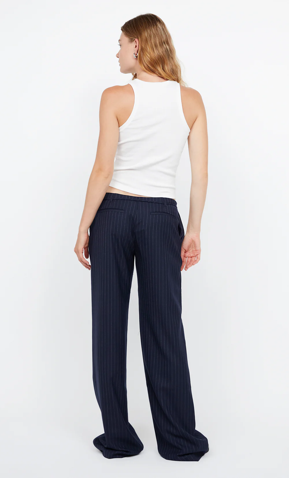 ZAYANA STRAIGHT LEG PANT - INK PINSTRIPE - Image 3